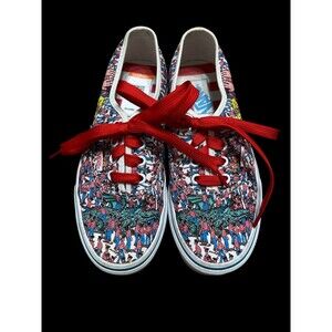 Vans Authentic x Where is Waldo Land of Waldos Canvas Sneaker  W 7..5  M 6